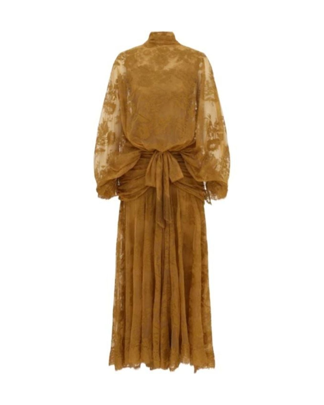 Zimmermann Metallic Ascent Batwing Lace Gown