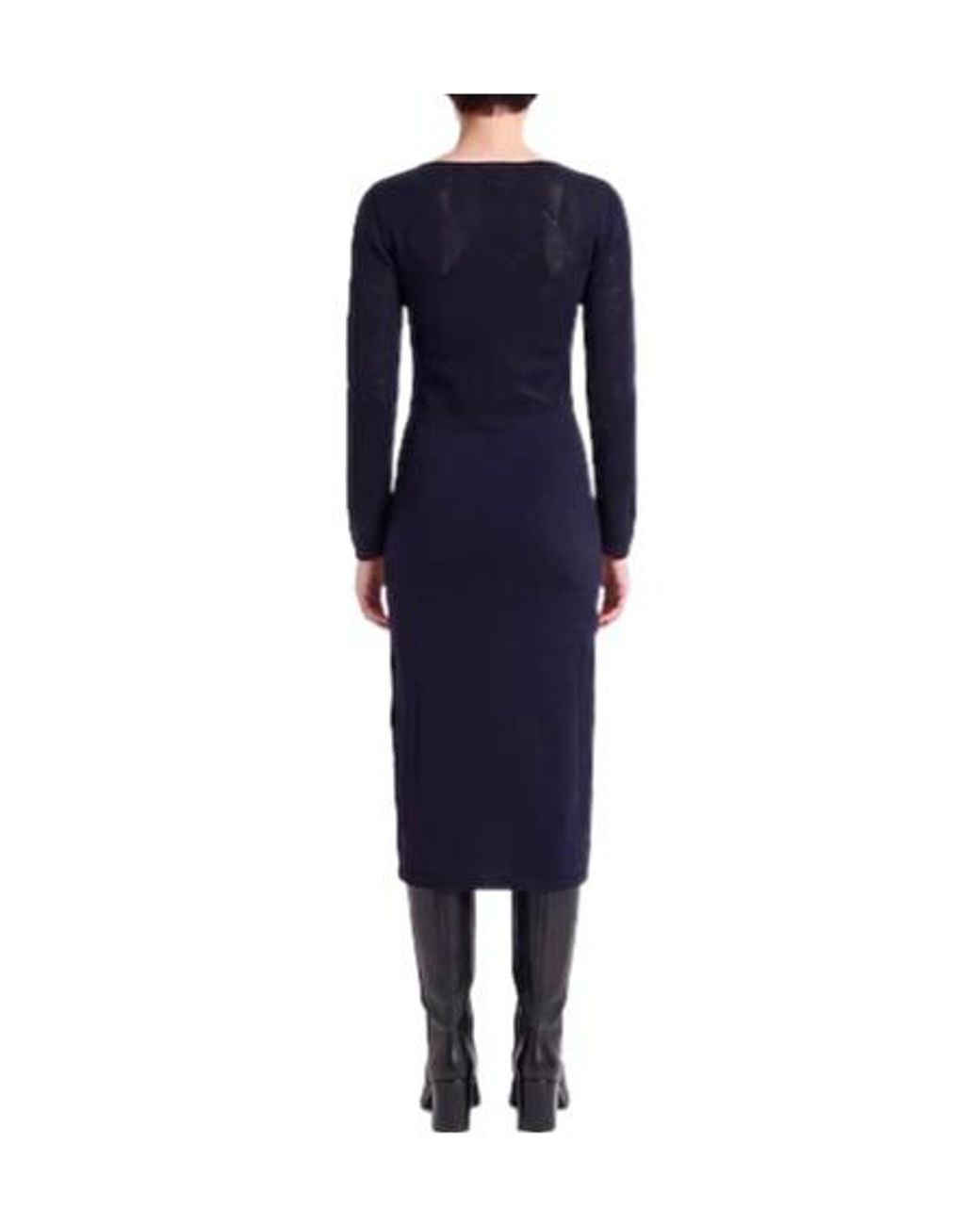 Max Mara Blue Fitted Knit Dress