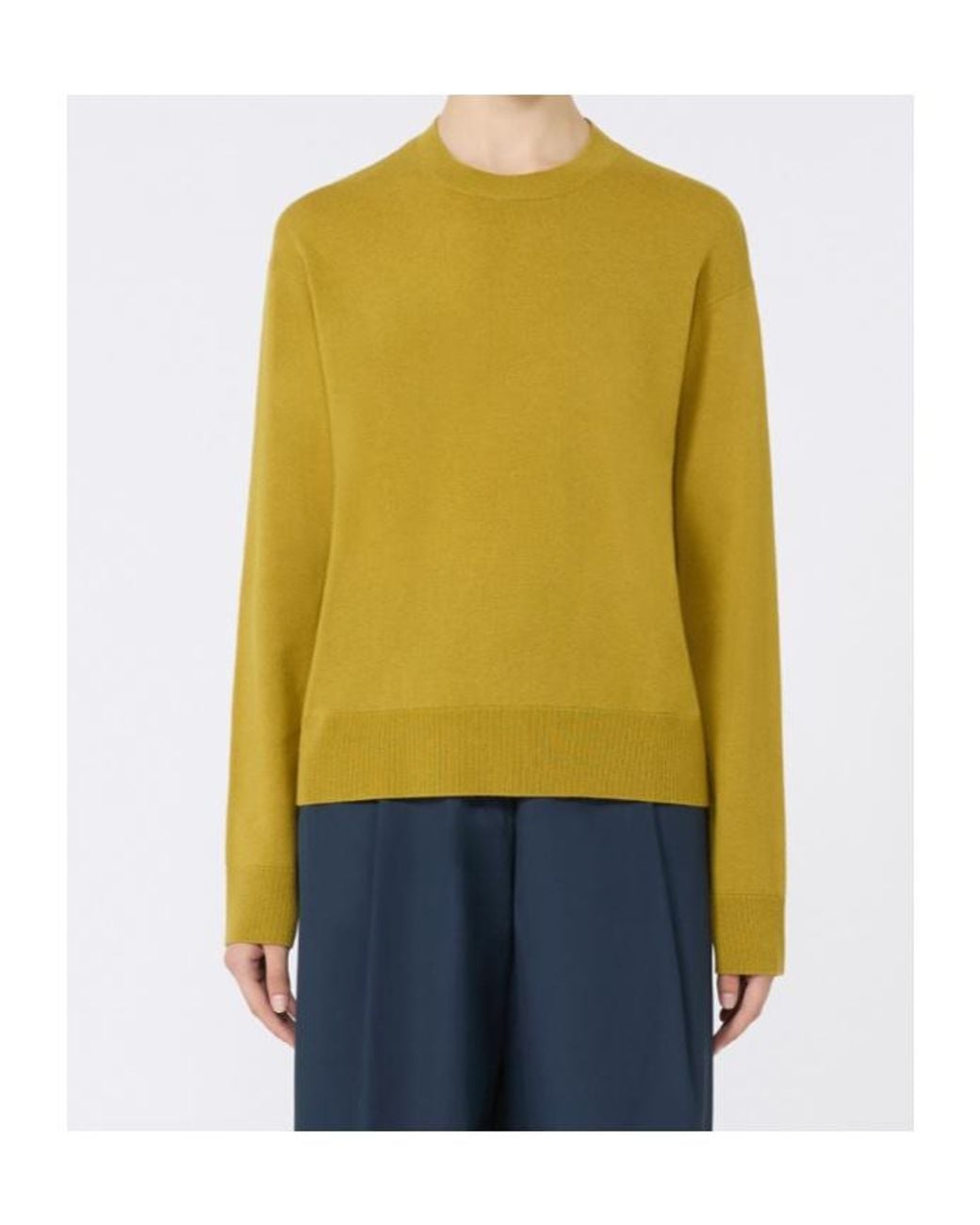 Max Mara Yellow Eco Crewneck Jumper
