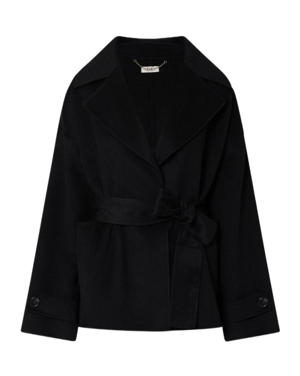 Liu Jo Black Short Belted Coat