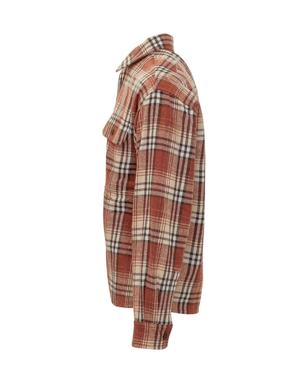 Palm Angels Pink Logo Printed Checked Shirt for men