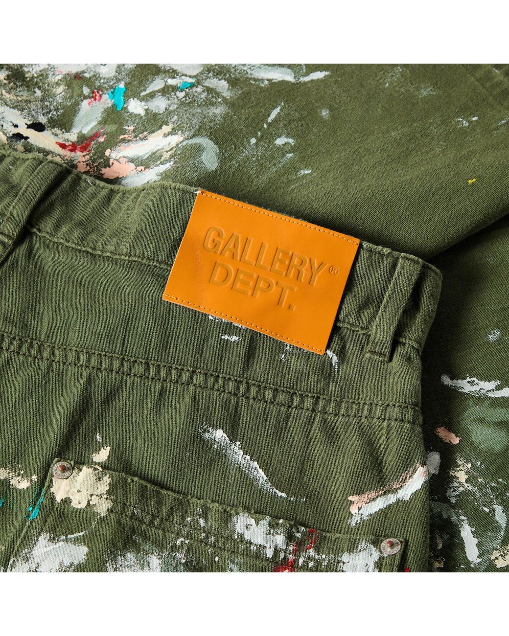 GALLERY DEPT. Green Denim Shorts for men