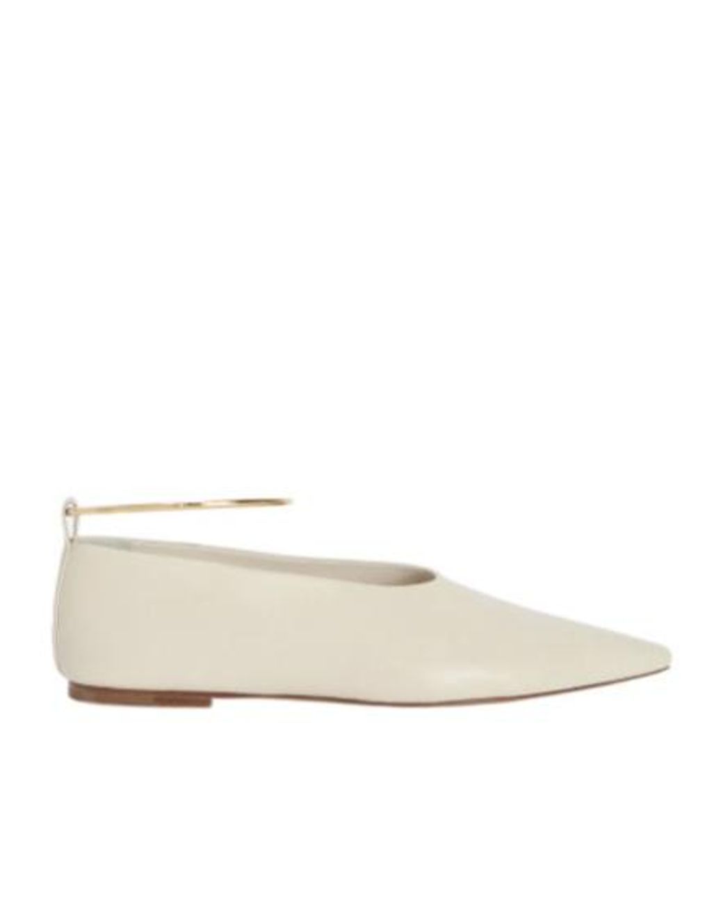 Jil Sander White Pointed Toe Ballerinas