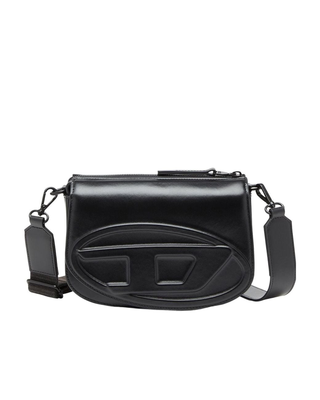 DIESEL Black 1Dg Logo Embossed Camera Bag for men