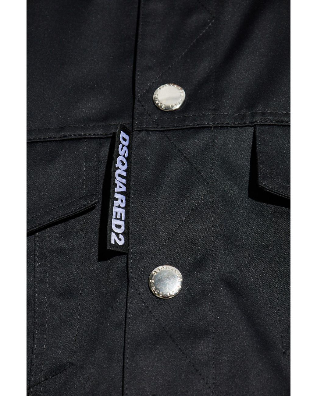 DSquared² Blue Logo Label Oversized Jacket for men
