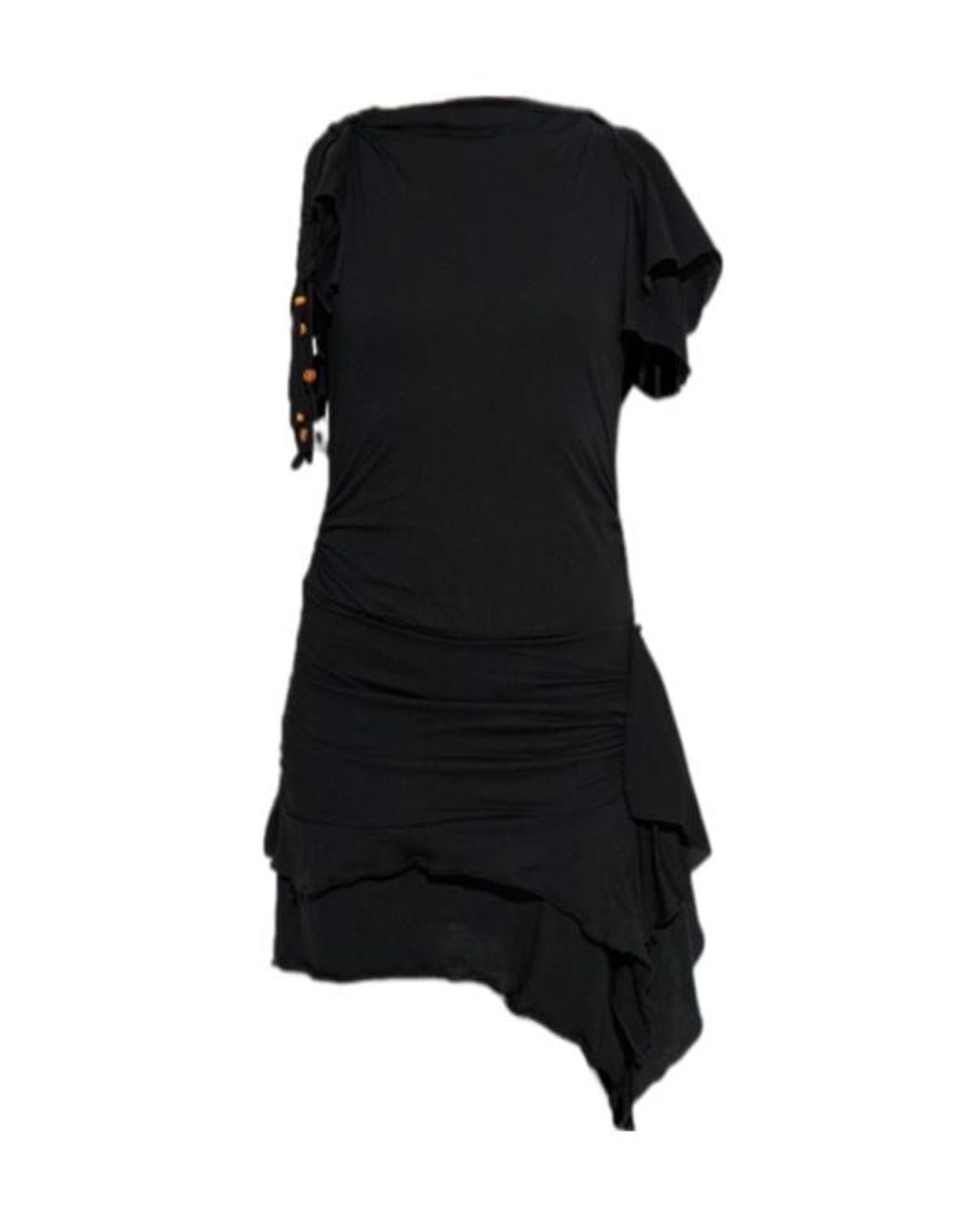 Isabel Marant Black Janick Ruched Mini Dress