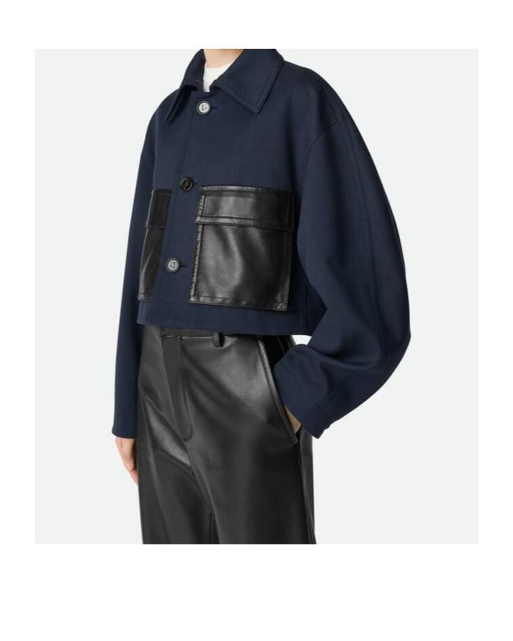Bottega Veneta Blue Long Sleeved Buttoned Jacket