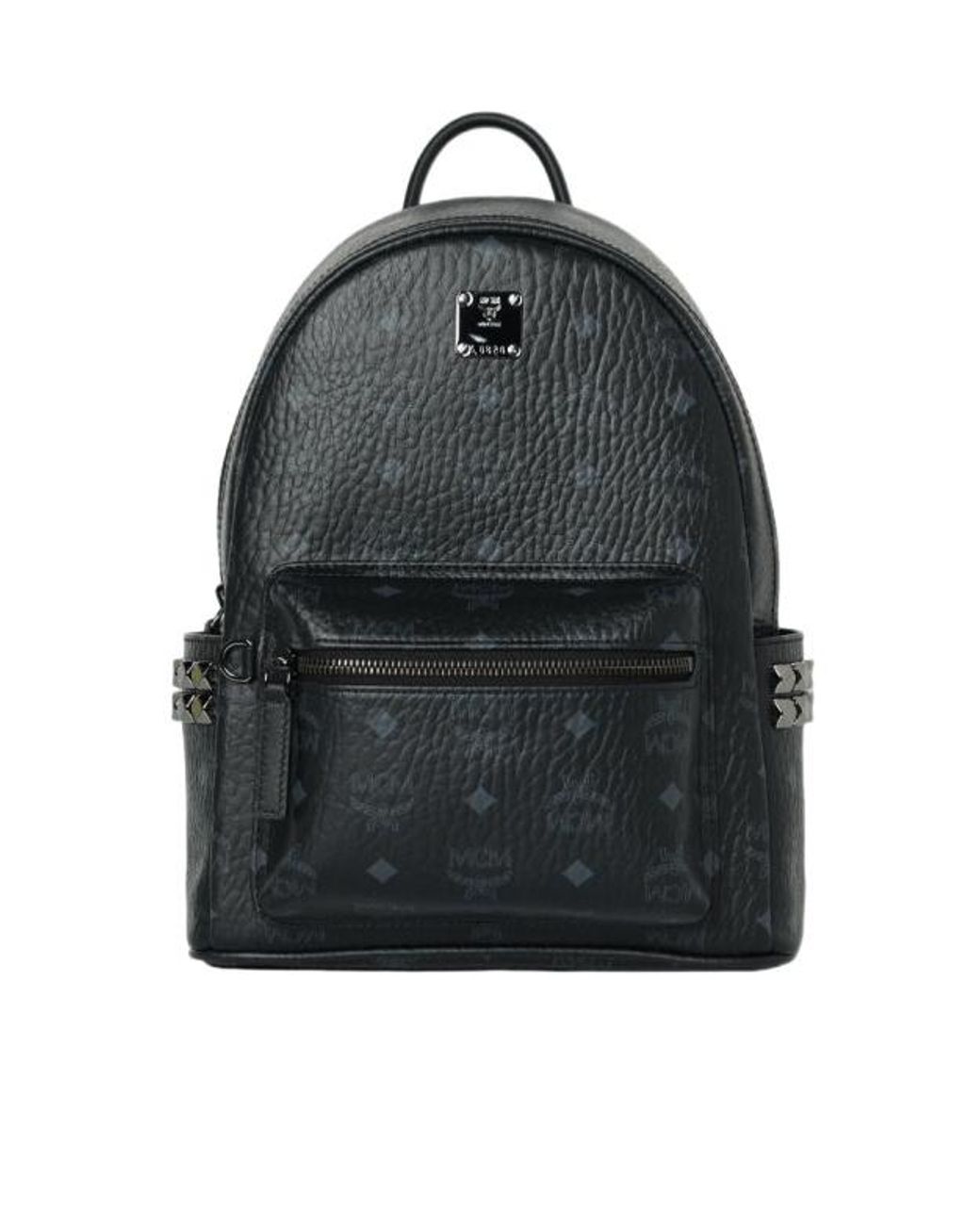 MCM Black Stark Studded Mini Backpack