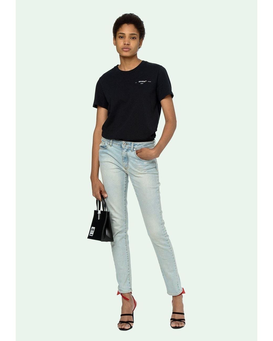Off-White c/o Virgil Abloh Black Logo Printed T-Shirt
