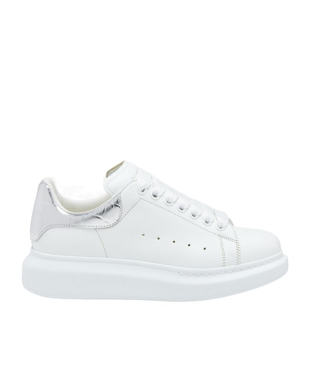 McQueen White Oversized Lace-Up Sneakers