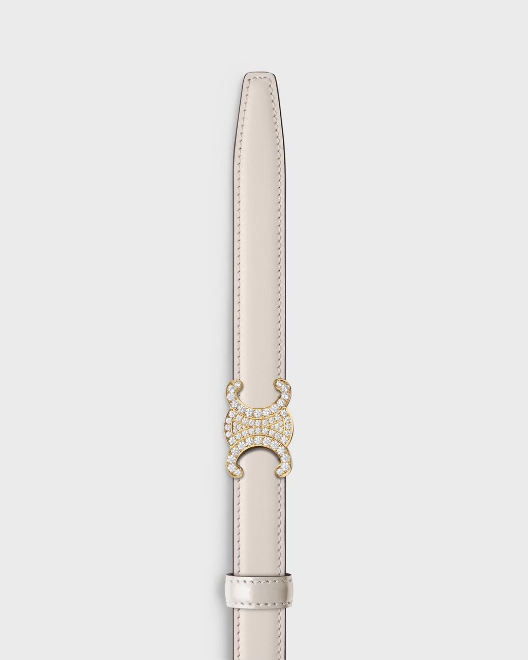 Céline White Triomphe Buckle 18Mm