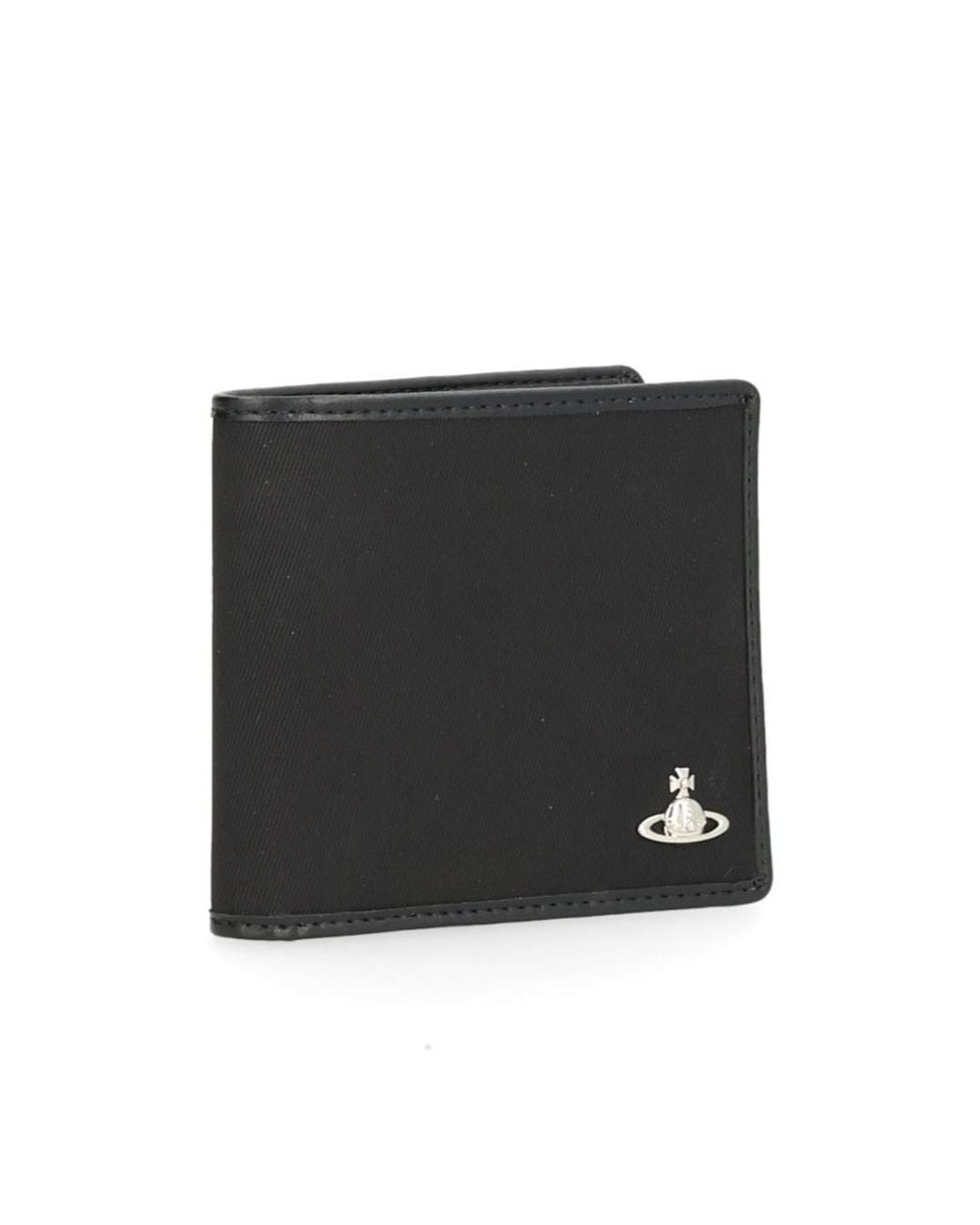 Vivienne Westwood Black Orb-Plaque Bifold Wallet