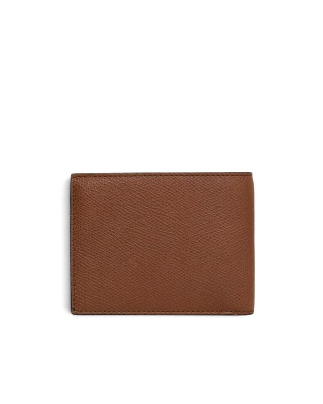 Bally Brown Logo Flip Wallet for men
