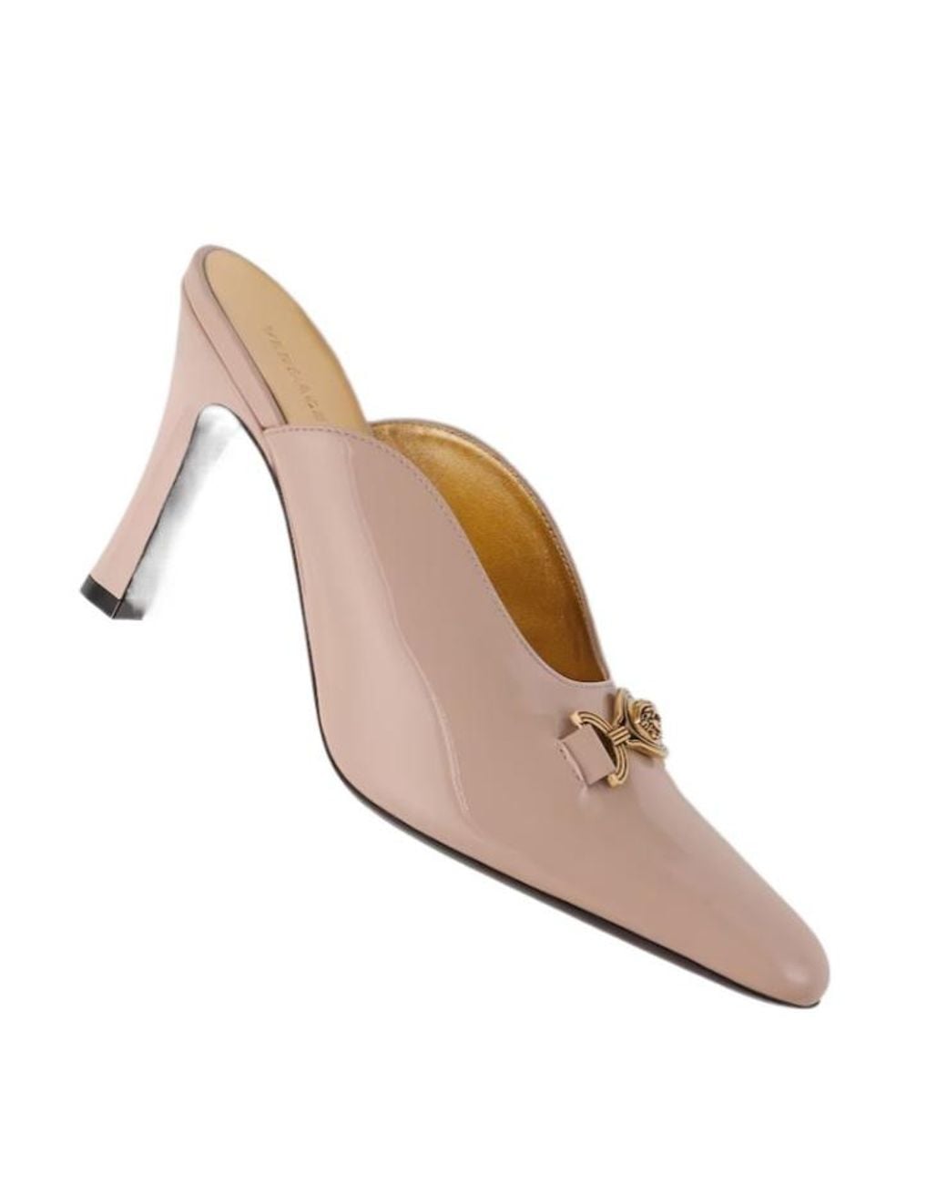 Versace Pink Marisa Patent Mules 90 Mm