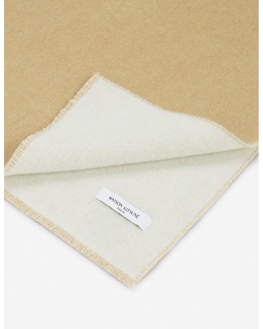 Maison Kitsuné White Maison Kitsuné Handwriting Scarf for men