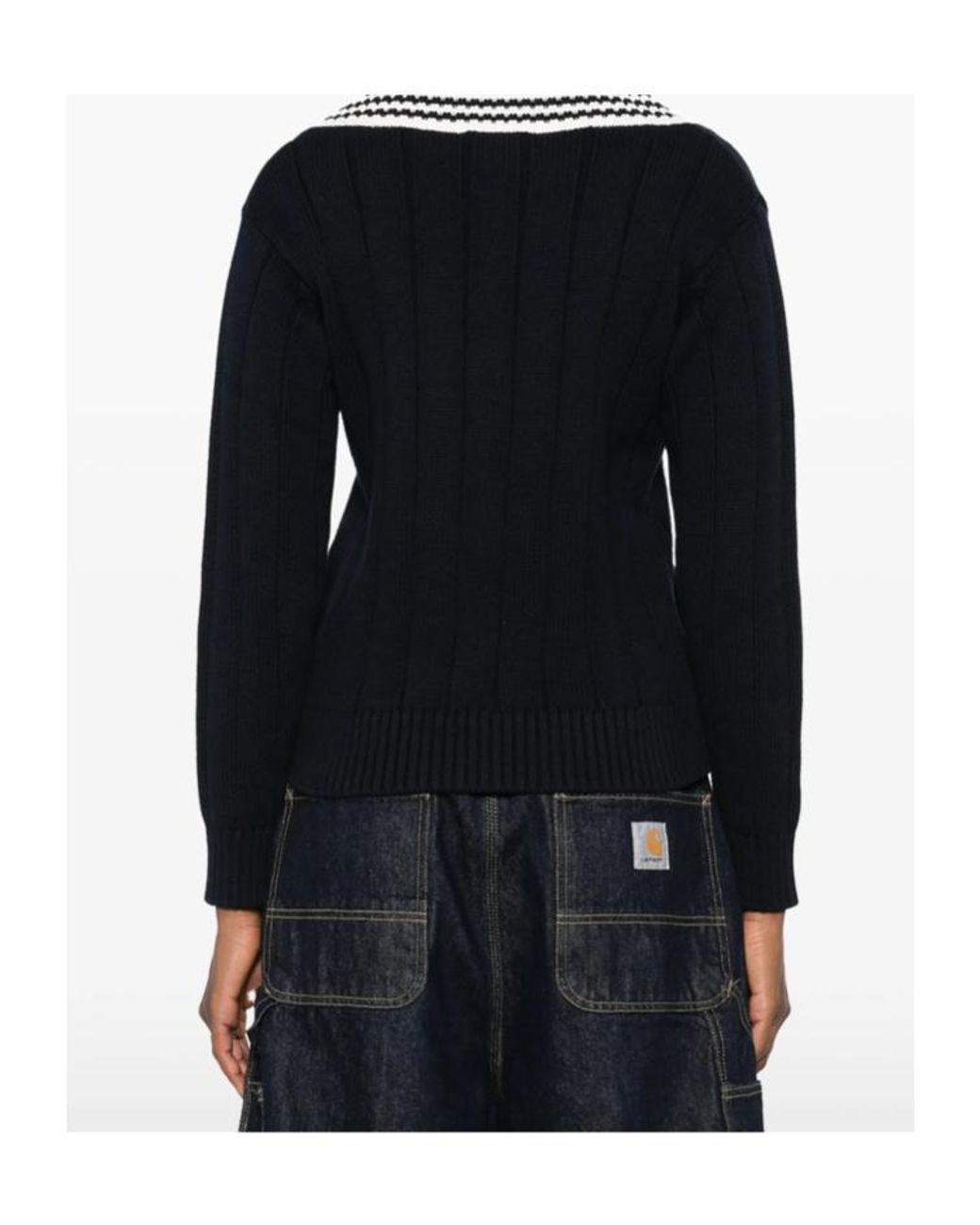 Sporty & Rich Blue Long-Sleeved Knit Top