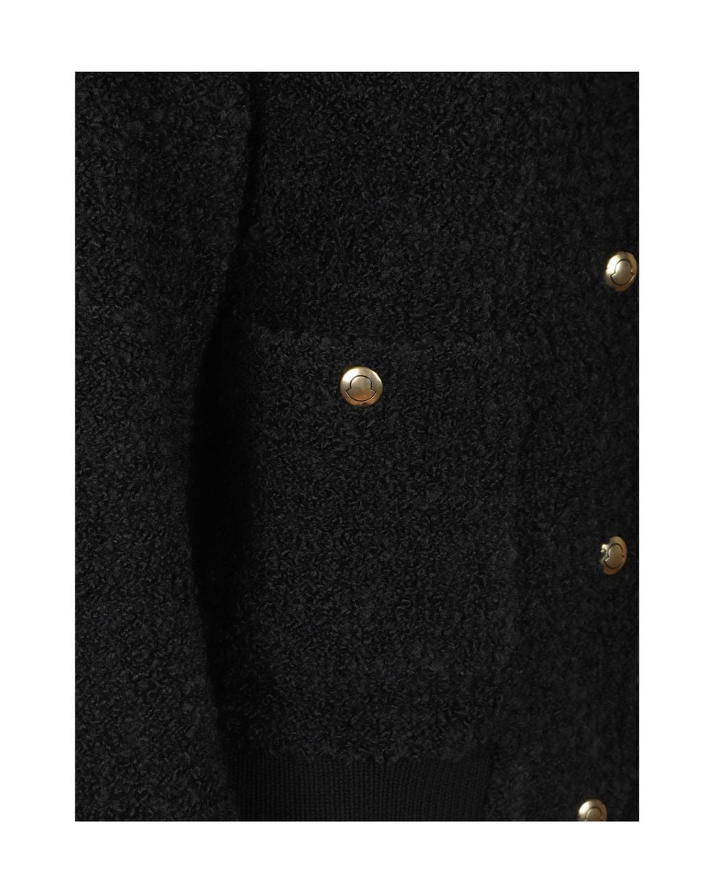 Moncler Black Zip-Up Padded Cardigan