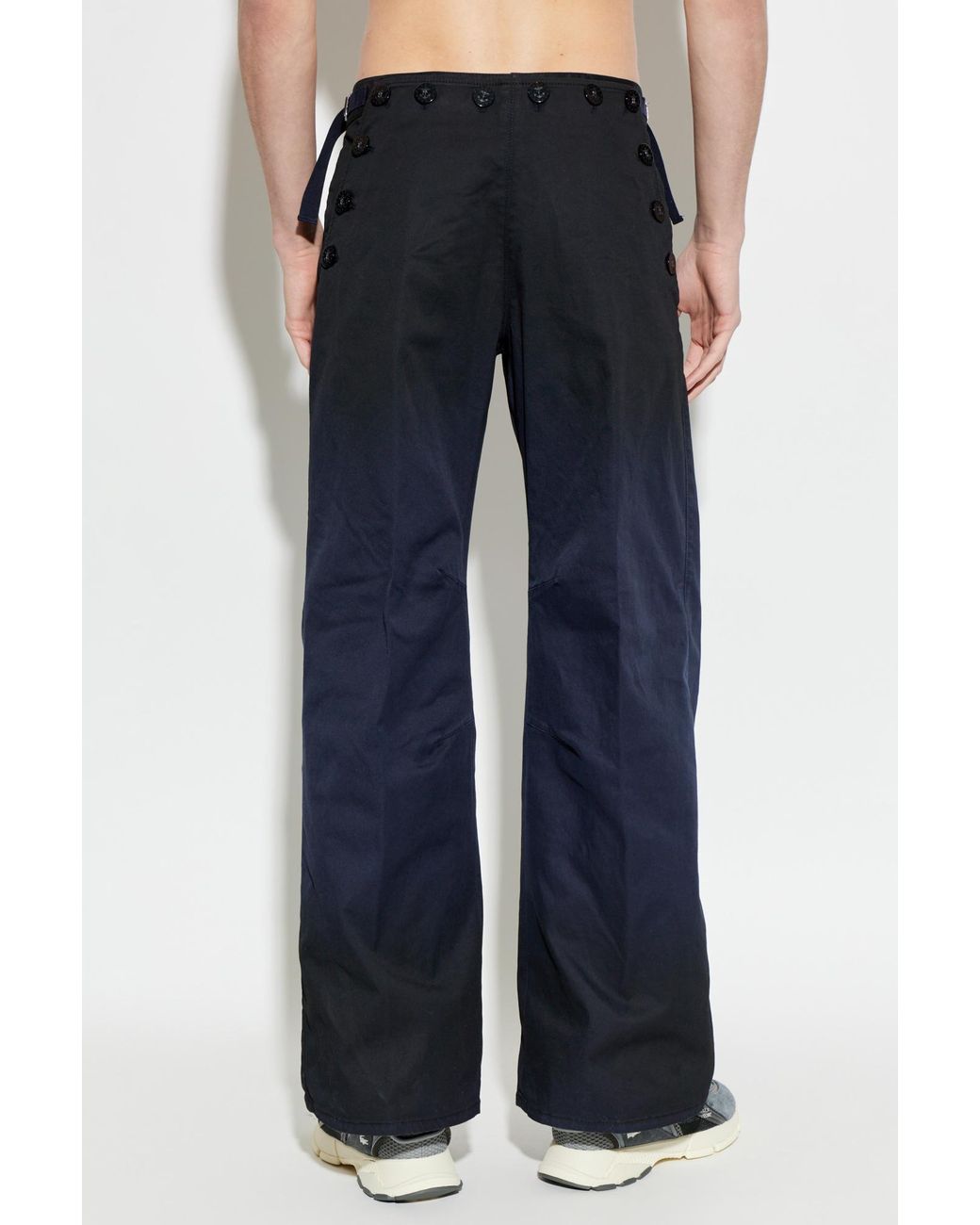 DSquared² Blue Tie-Waist Wide-Leg Pants for men