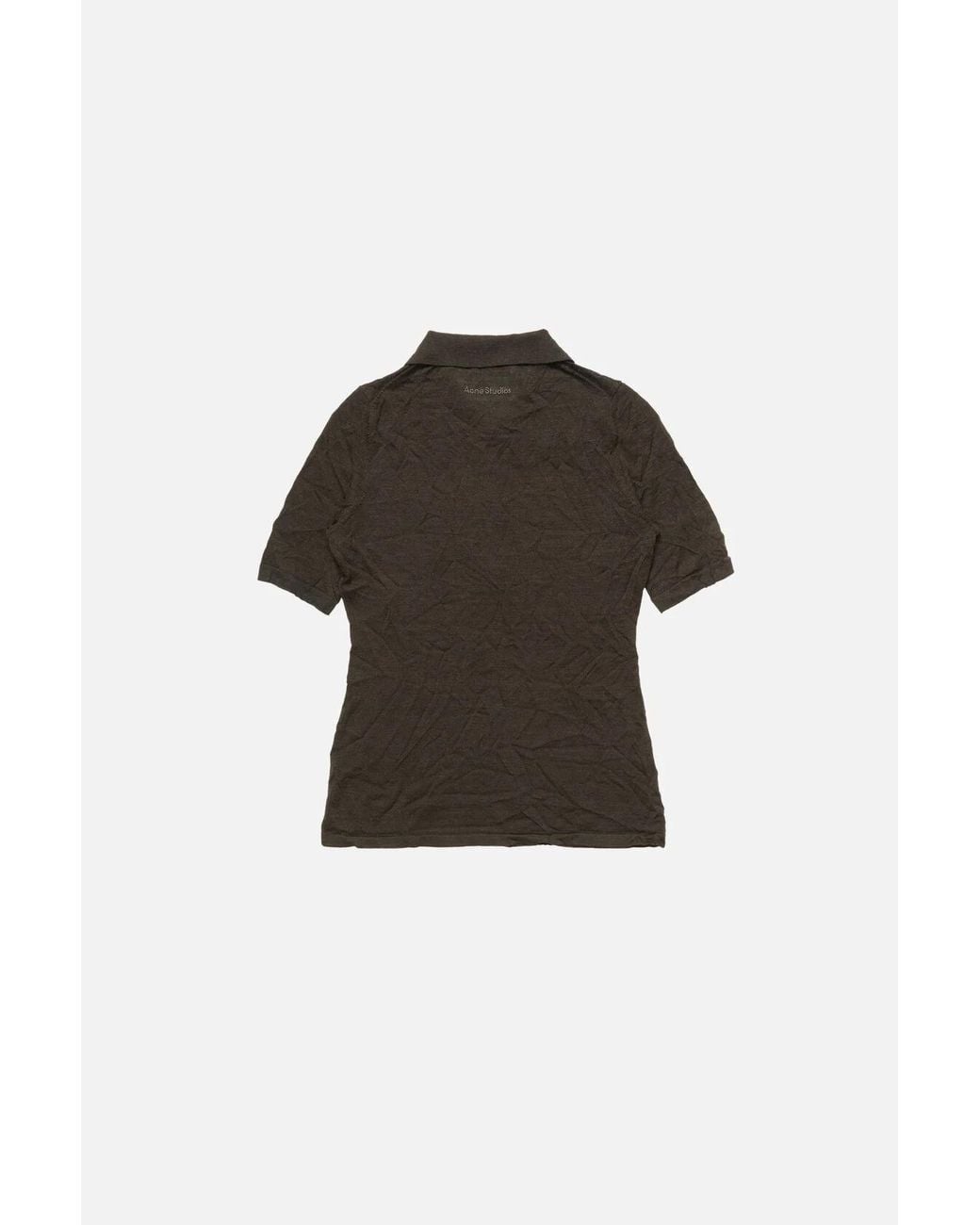 Acne Green Silk Polo Knit