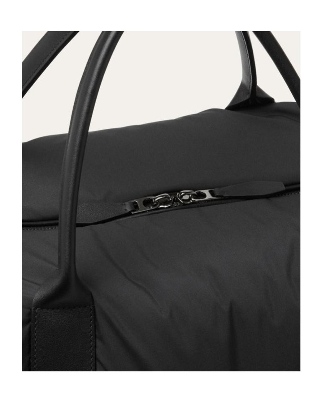 Loro Piana Black Medium Wind Duffle Bag for men