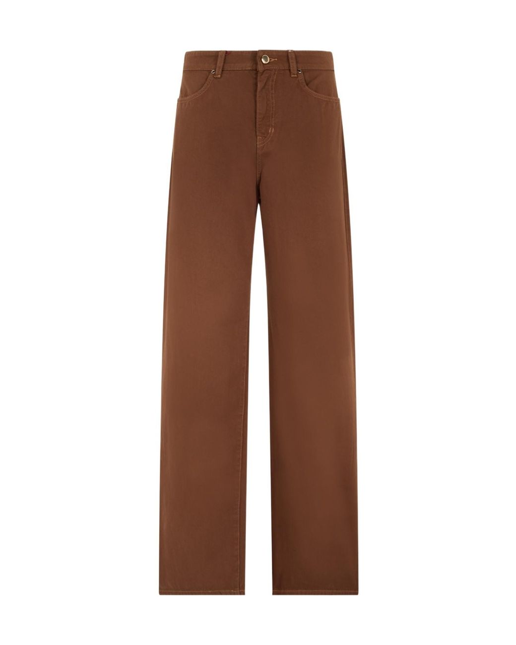 Max Mara Brown Studio Fatuo Straight Leg Trousers