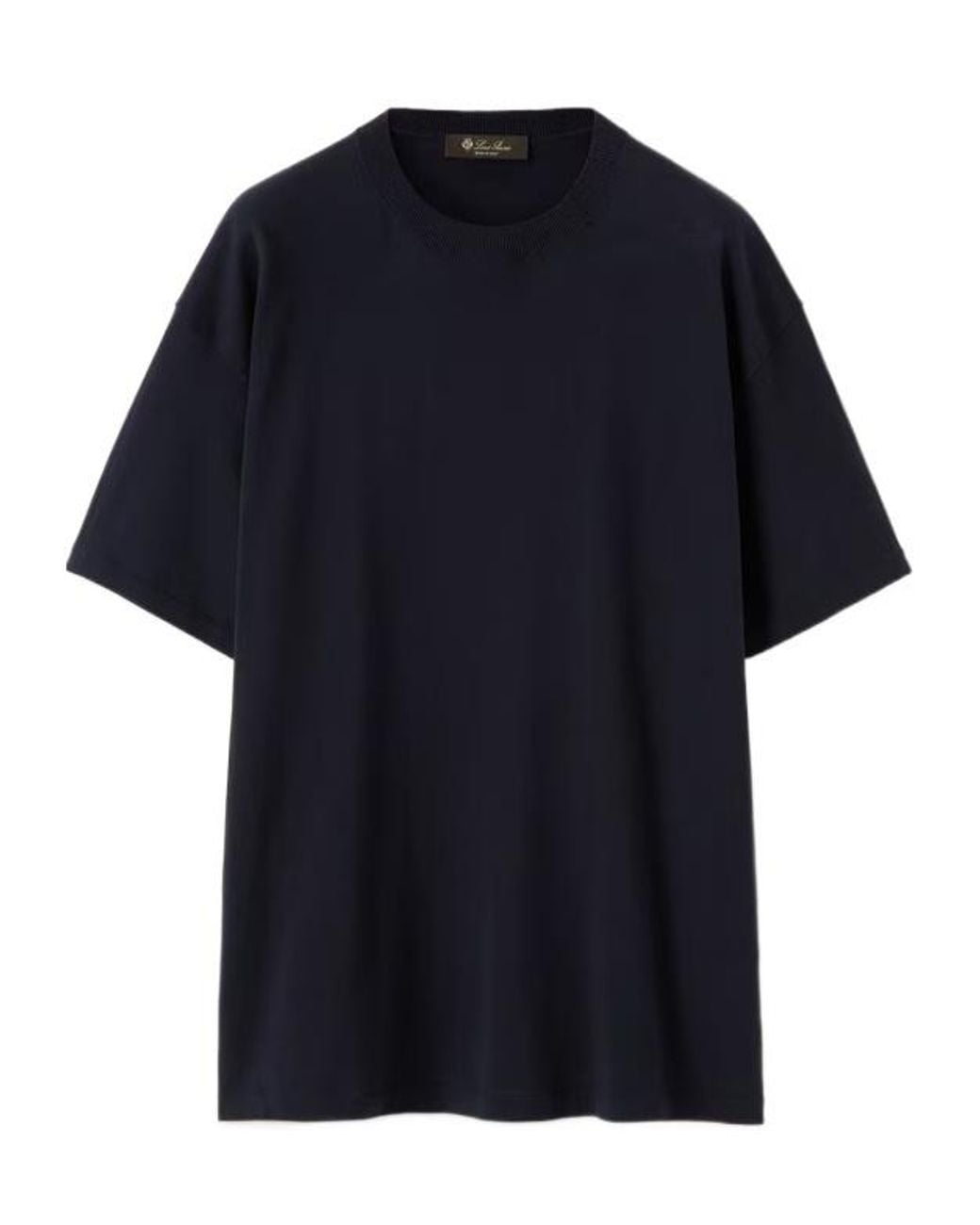 Loro Piana Black Short-Sleeved Crewneck T-Shirt