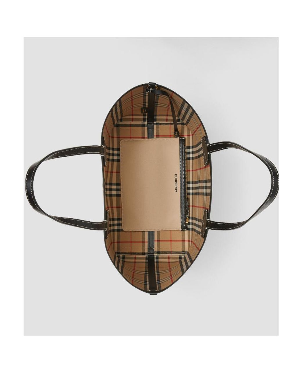 Burberry Natural Logo Printed Top Handle Bag