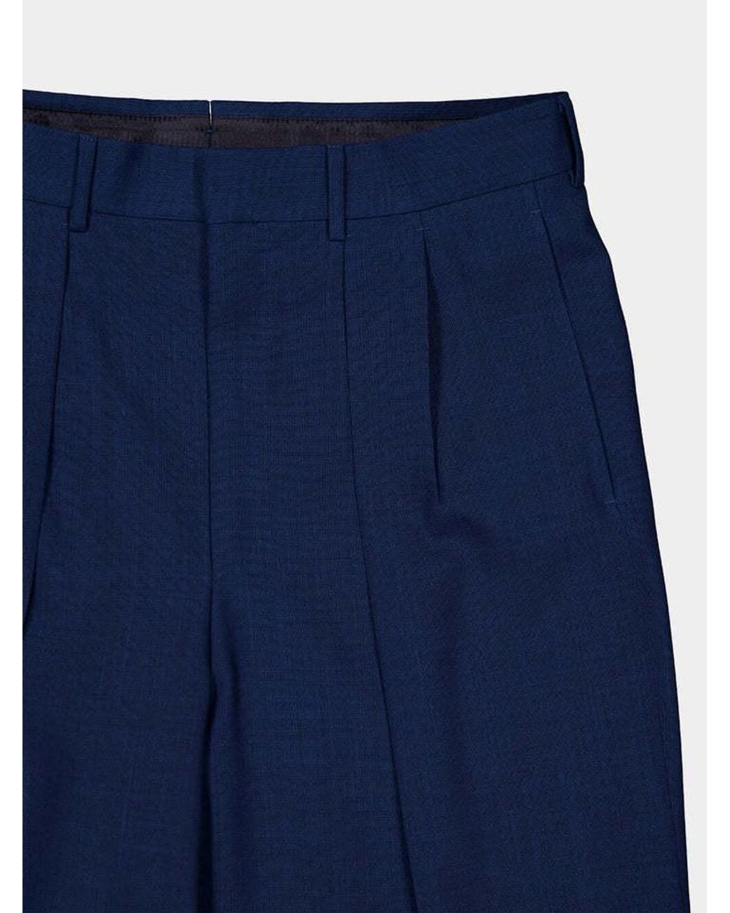 Tom Ford Blue Pleated Trousers for men