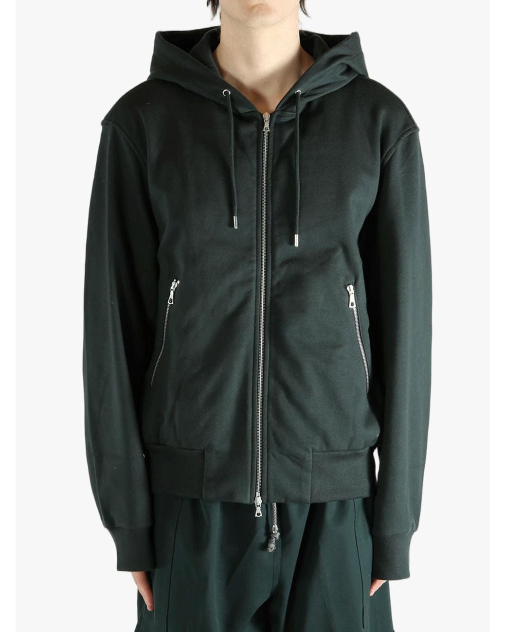 Dries Van Noten Green Schwarz Kapuzenpullover for men