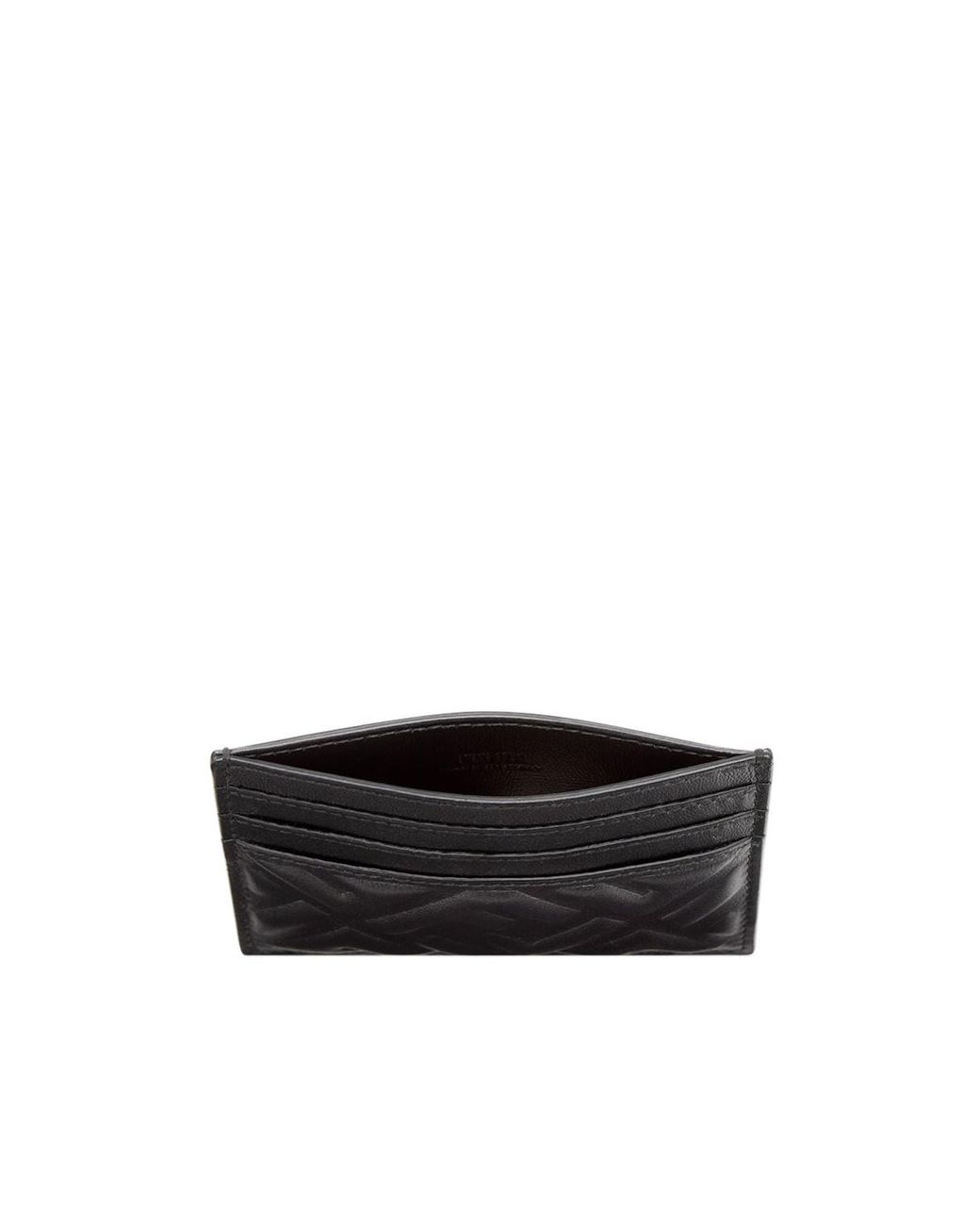 Fendi Black Baguette Ff Embossed Card Case