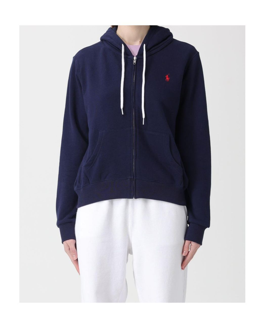 Polo Ralph Lauren Blue Full-Zip Drawstring Hoodie