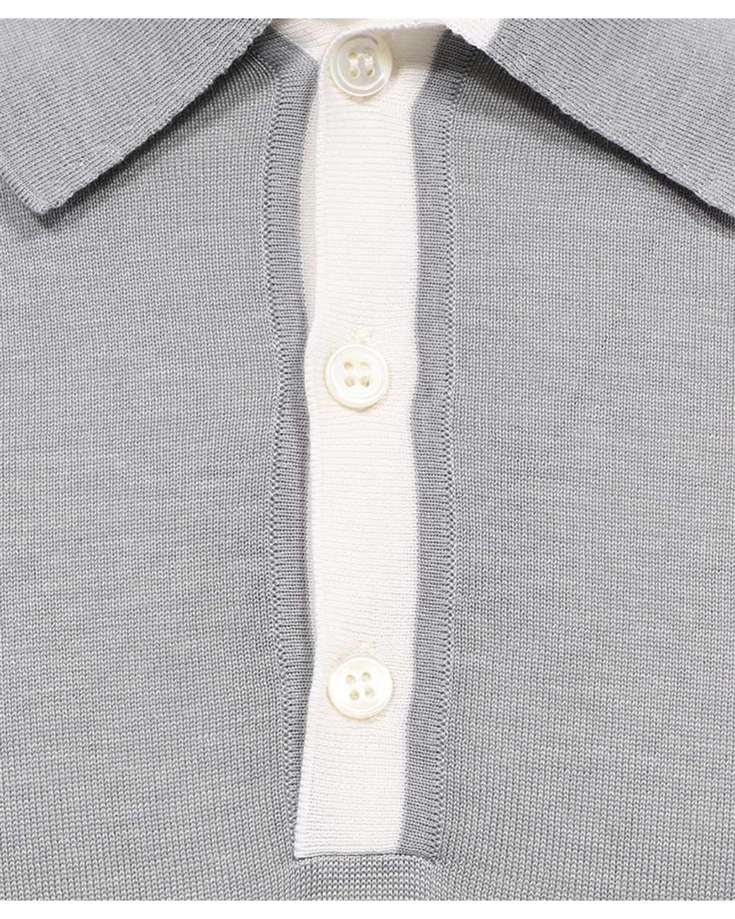 Kiton Gray Short-Sleeved Polo Shirt for men