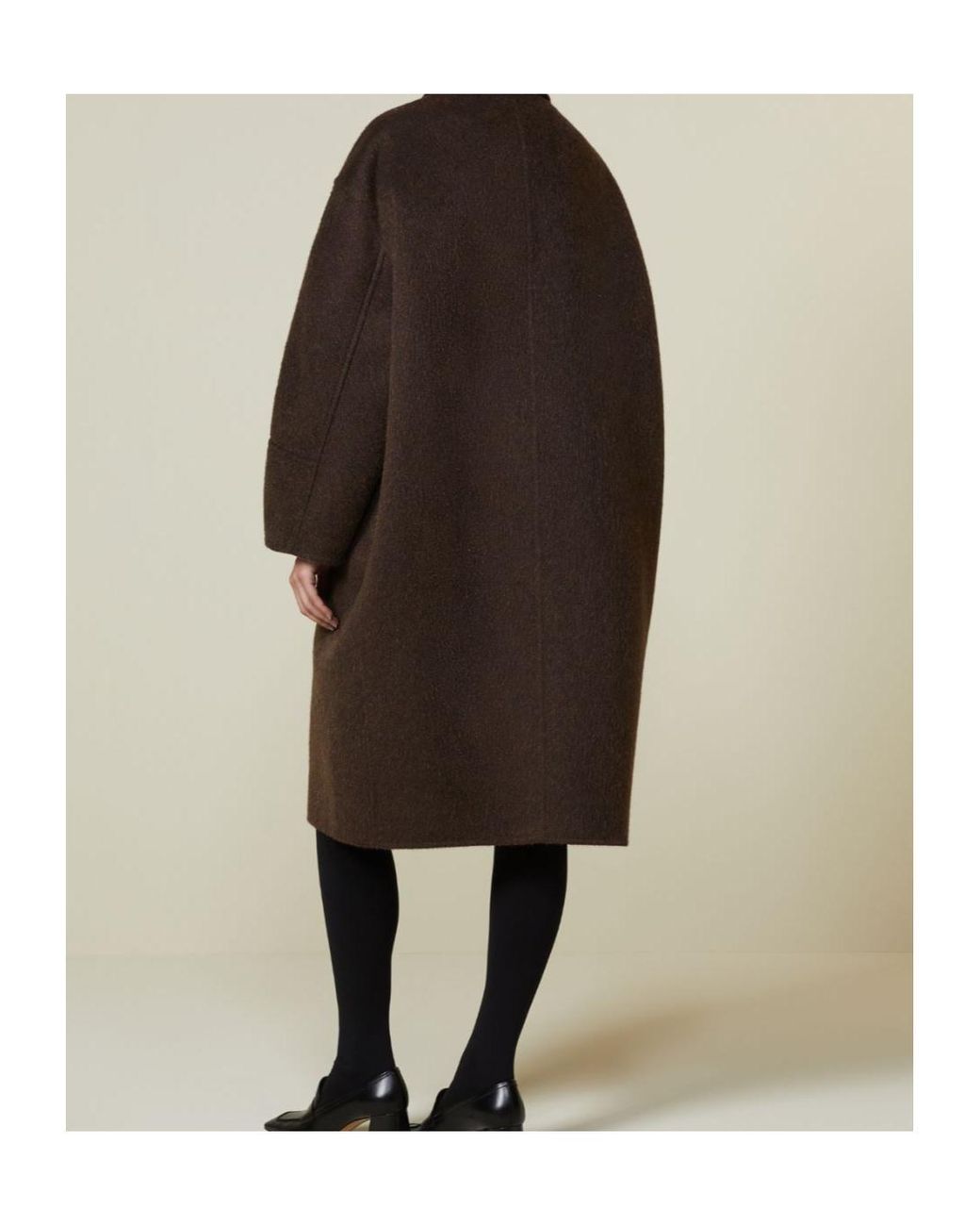 Max Mara Brown Wool Andmohair Cocoon Coat