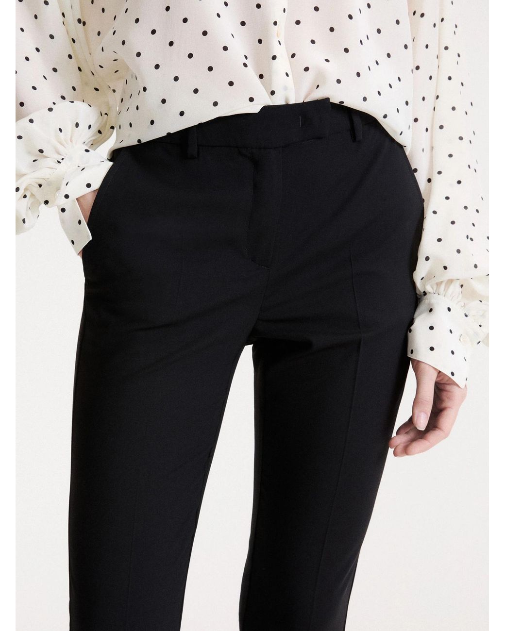 Marella Black Pleated Casual Trousers