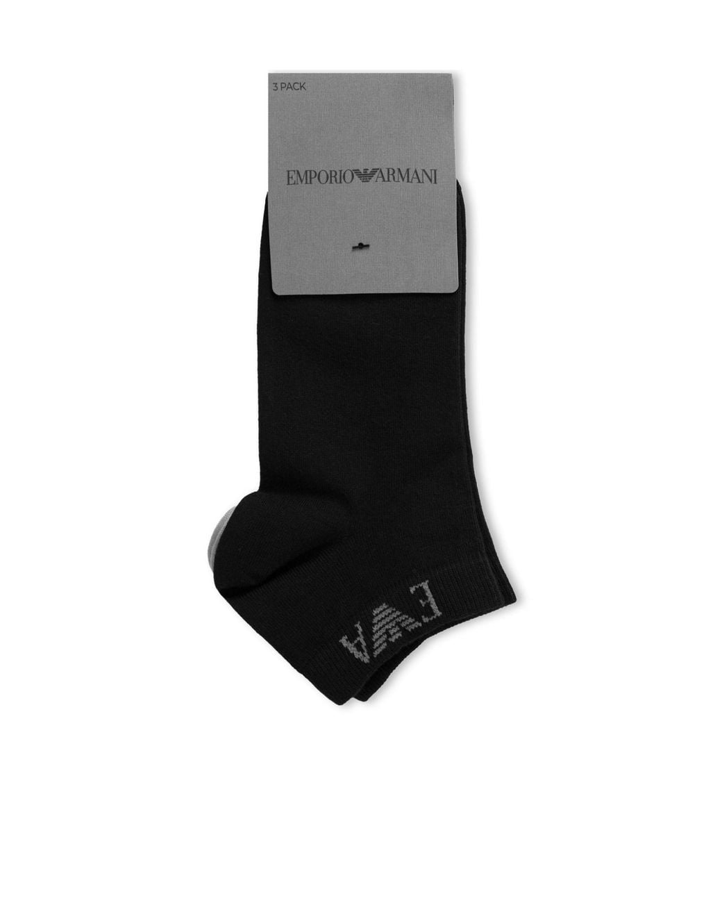 Emporio Armani White 3Pack Lowcut Ankle Socks for men