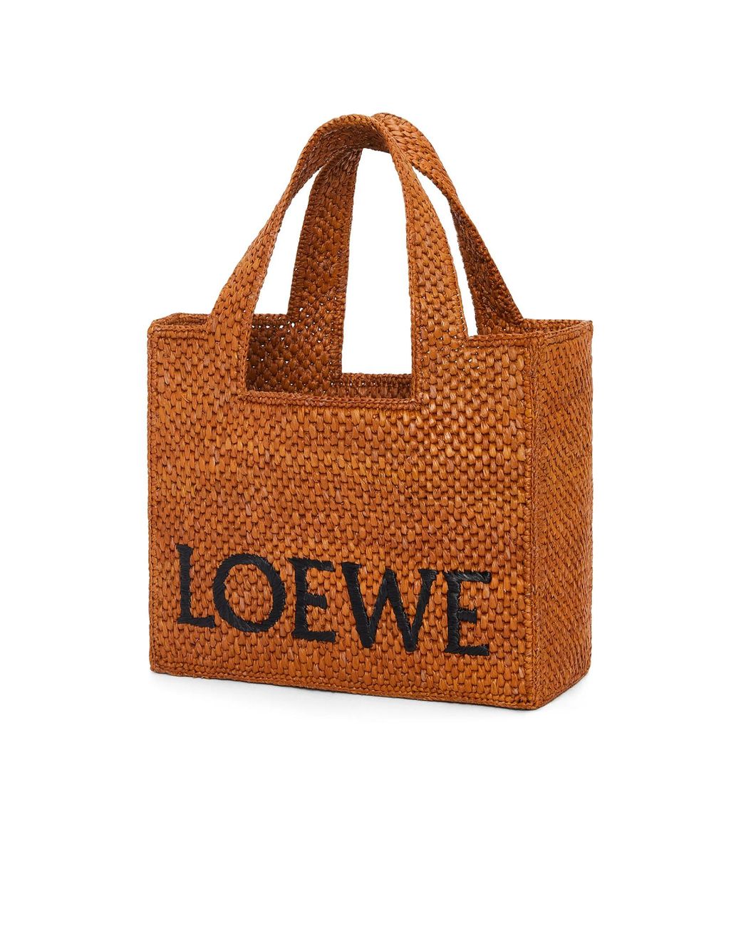 Loewe Brown Small Font Tote Hand Bag
