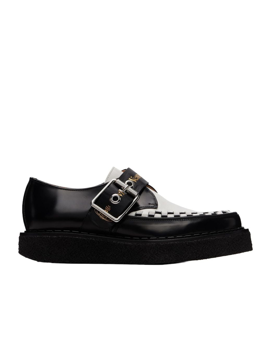 Vivienne Westwood Black X George Cox Collaboration Point Toe Monk Shoes for men