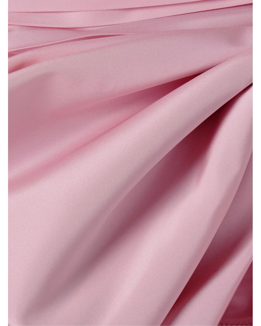 Alessandra Rich Pink Ruched Taffeta Mini Dress