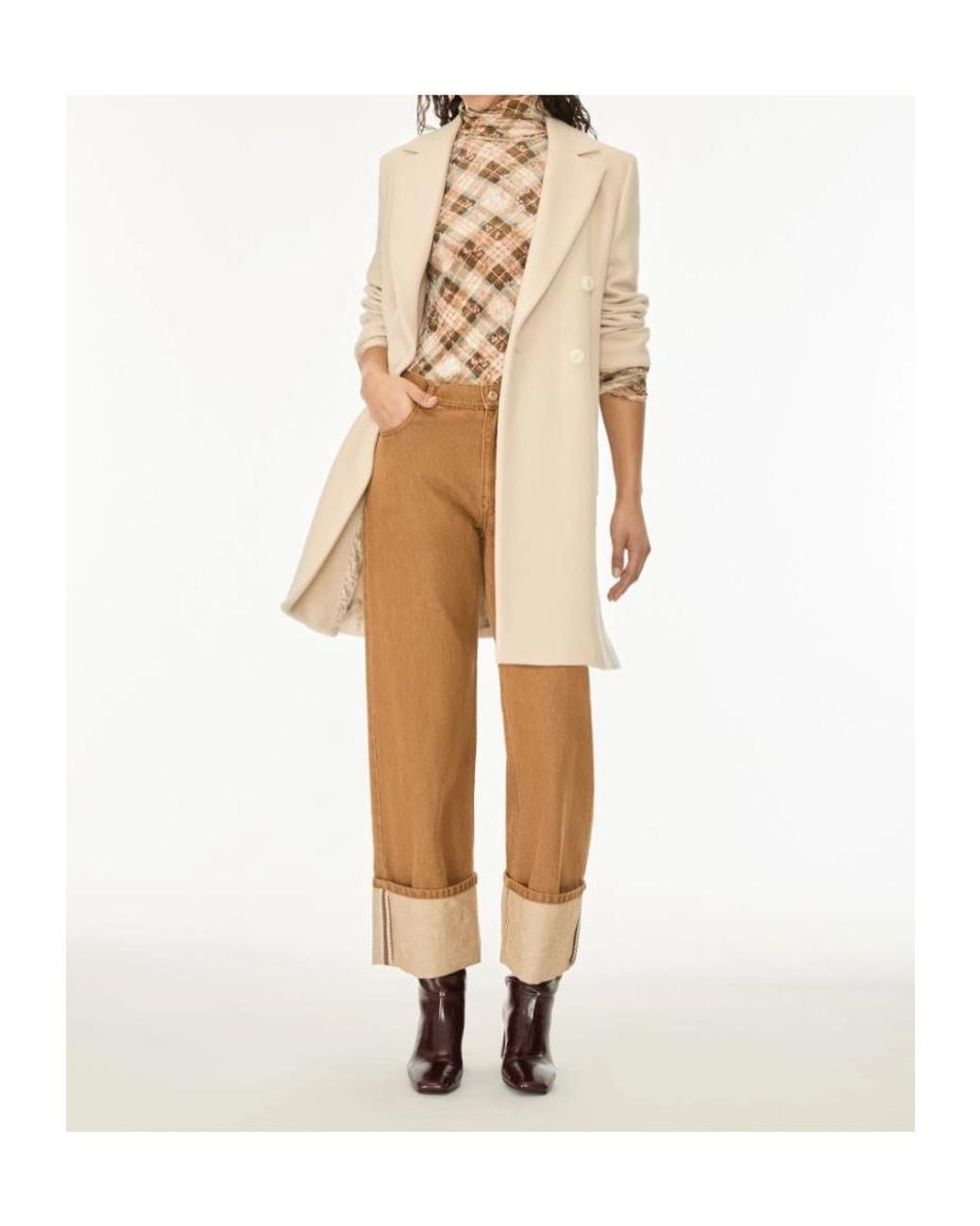 iBlues Brown Cuffed Jeans