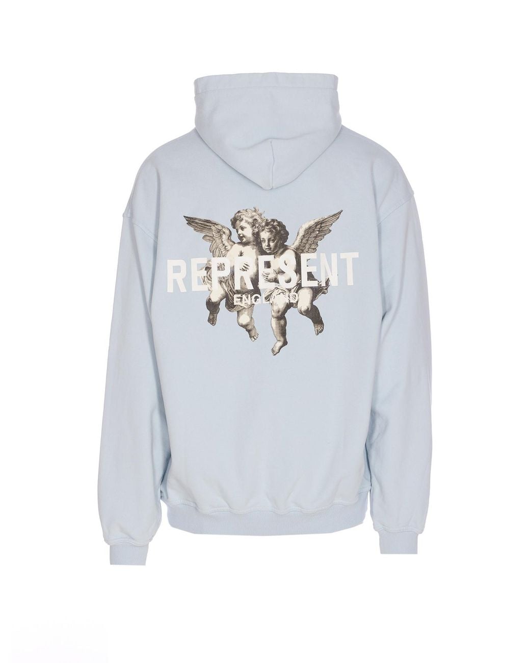 Represent Blue Legacy Cherubs Logo Printed Hoodie for men