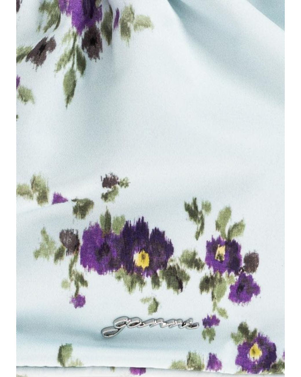 Ganni Blue Printed Pouch