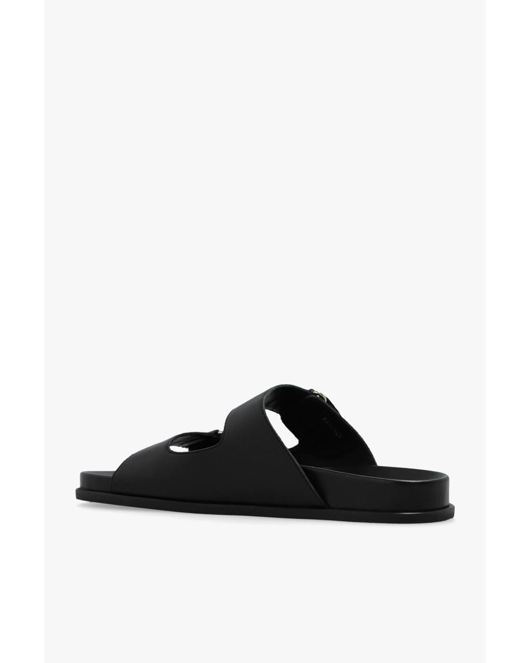 Jimmy Choo Black Fayence Pearl-Embellished Slip-On Sandals