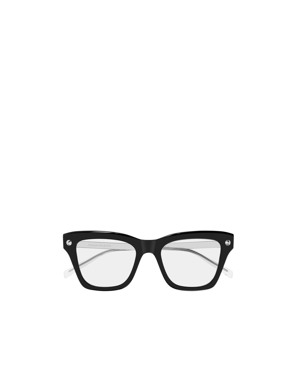 McQueen Metallic Eyewear Square Frame Glasses
