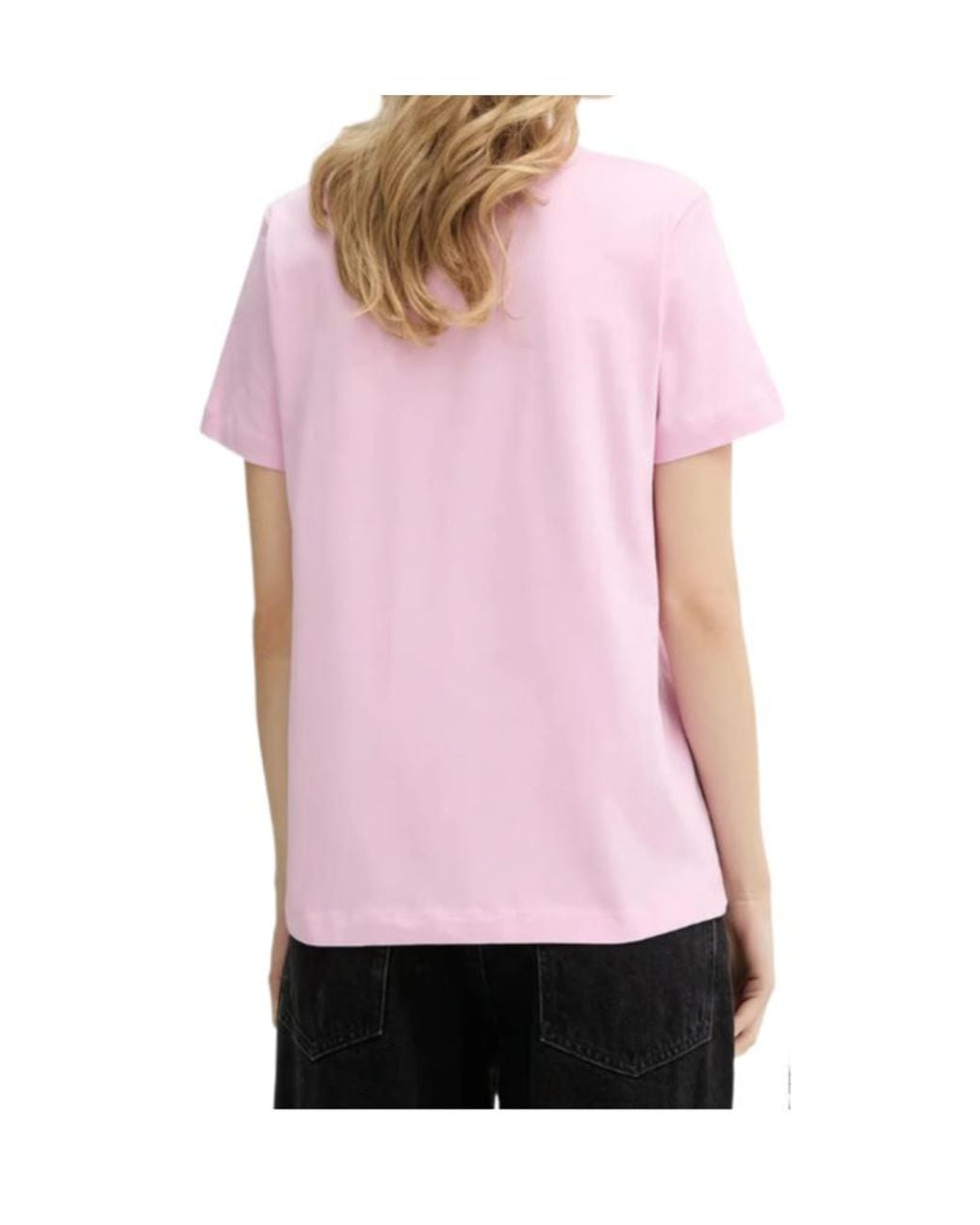 MSGM Purple Logo-Printed Crewneck T-Shirt