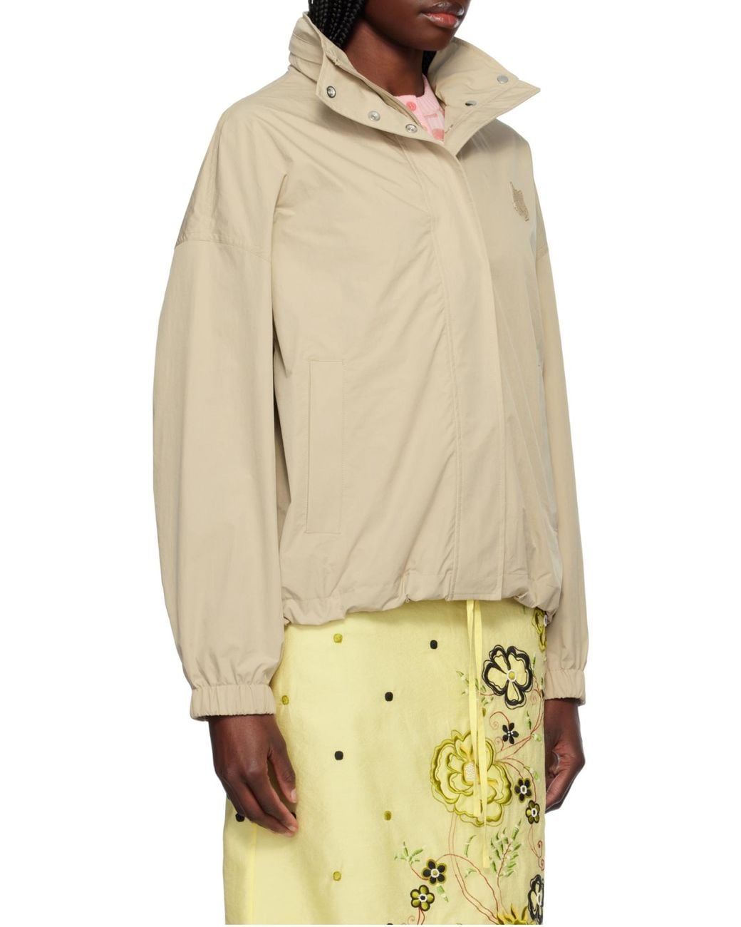 Maison Kitsuné Metallic Fox-Motif Bomber Jacket