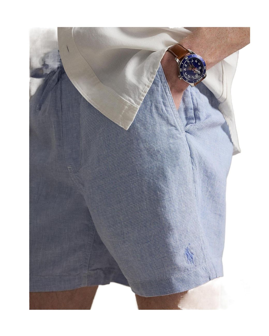 Polo Ralph Lauren Blue Woven Tracksuit Shorts for men