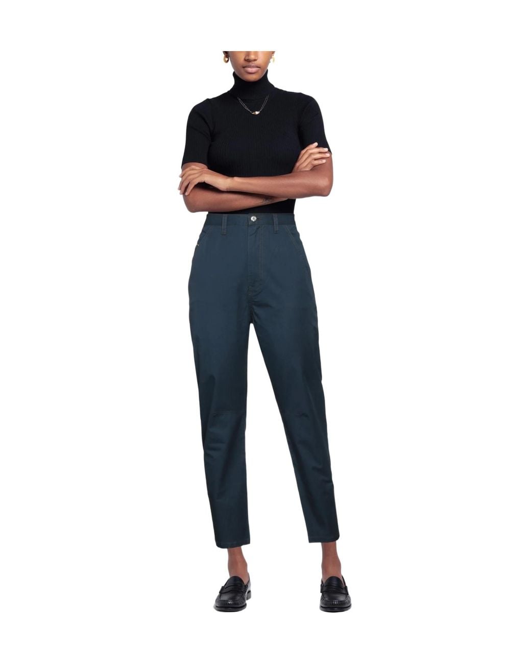 DIESEL Blue Plain Colour Casual Trousers