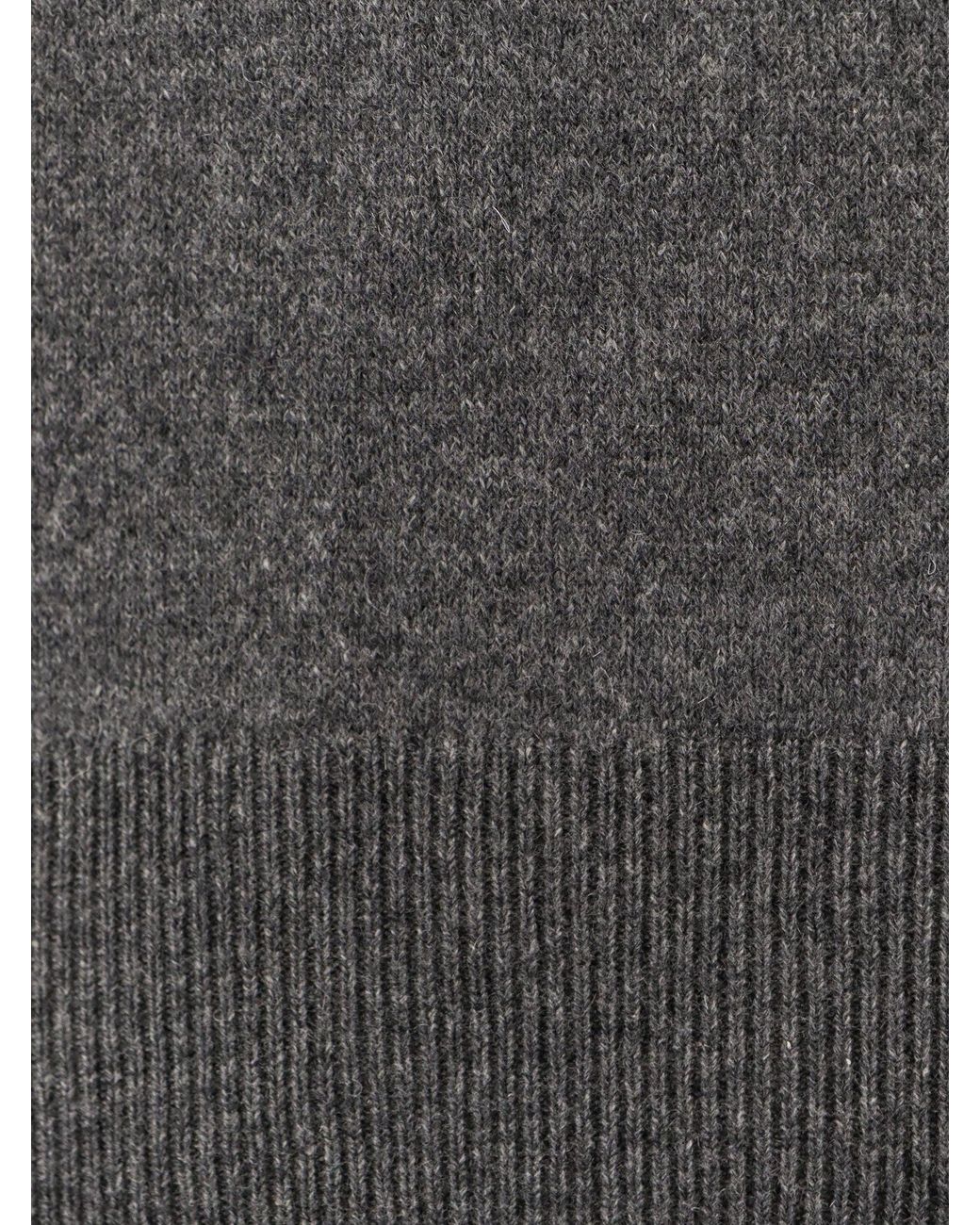 Loro Piana Gray Classic Crewneck Jumper for men