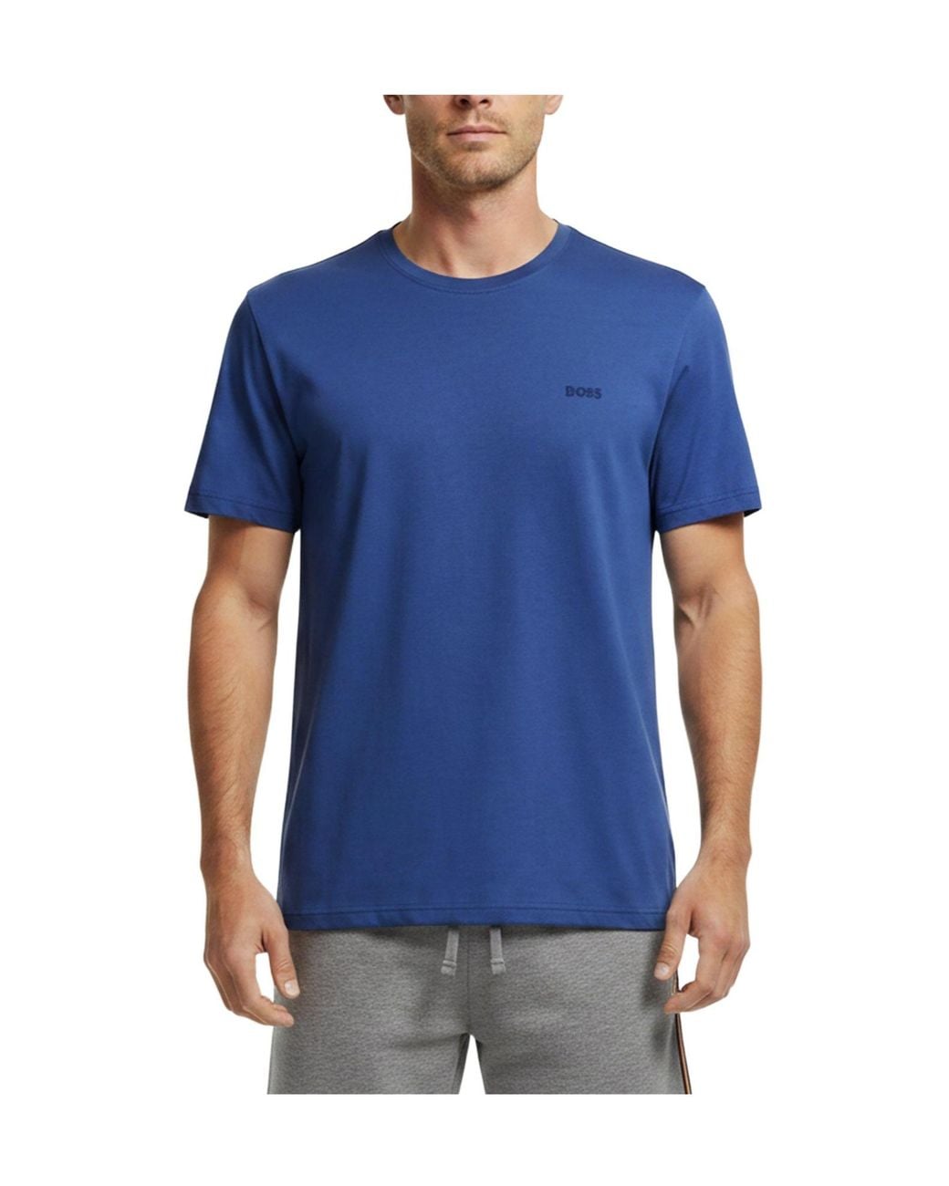 Boss Blue Solid Color T-Shirt for men