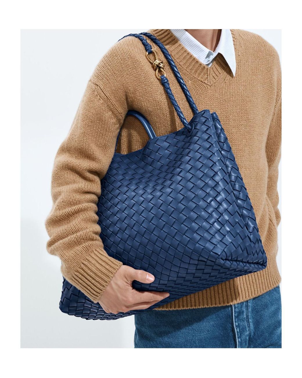 Bottega Veneta Blue Large Andiamo for men